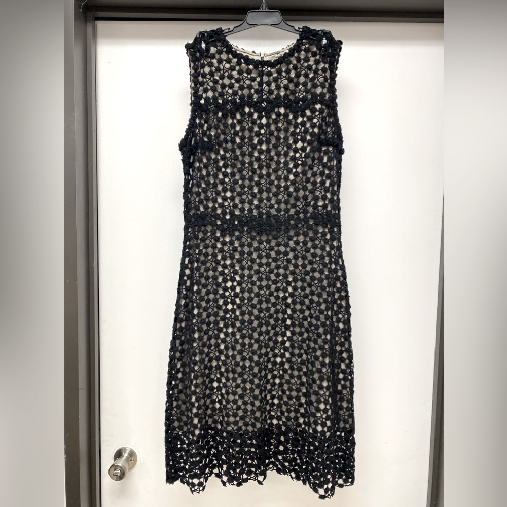 Ladies black lace overlay cocktail dress
